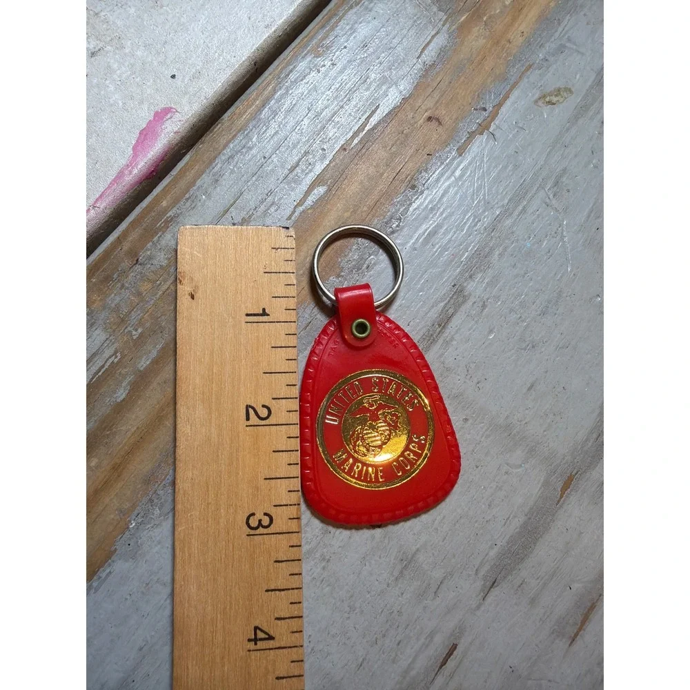 Vintage United States Marine Corps (USMC) Plastic Key Fob Keychain